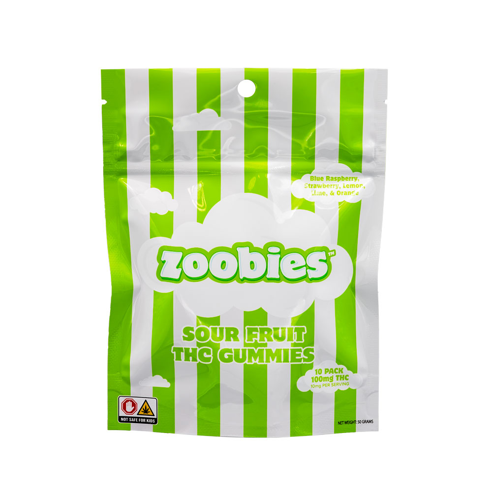 Zoobies | Gummies | Sour Fruit Indica | 100mg/10pk