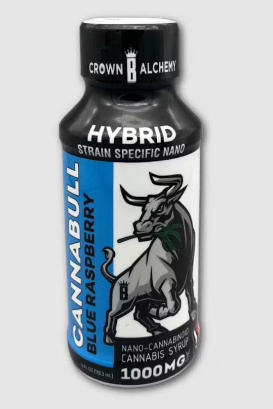 Blue Raspberry Hybrid (4 oz) THC Syrup 1000mg - Cannabull