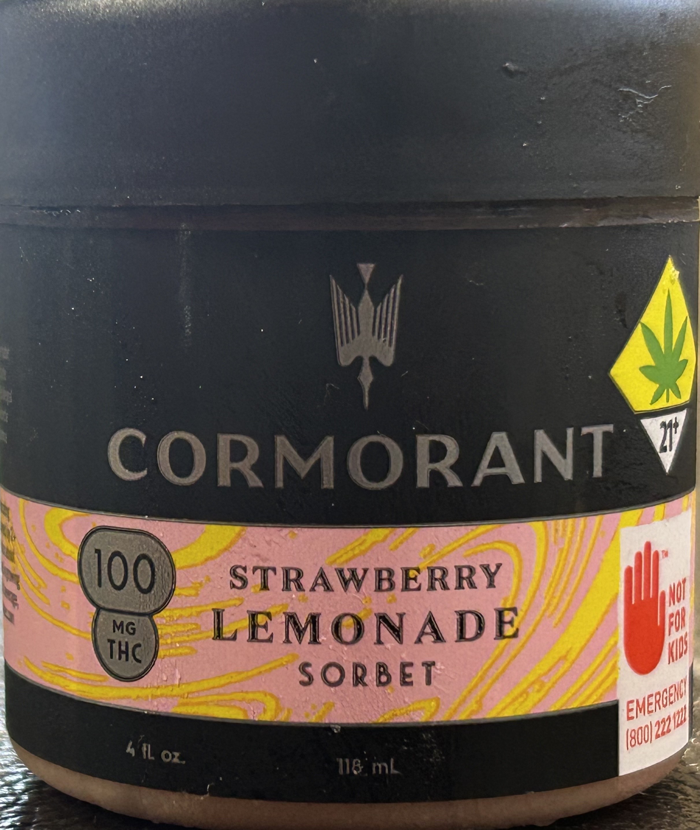 Cormorant- Strawberry Lemonade 4oz Sorbet