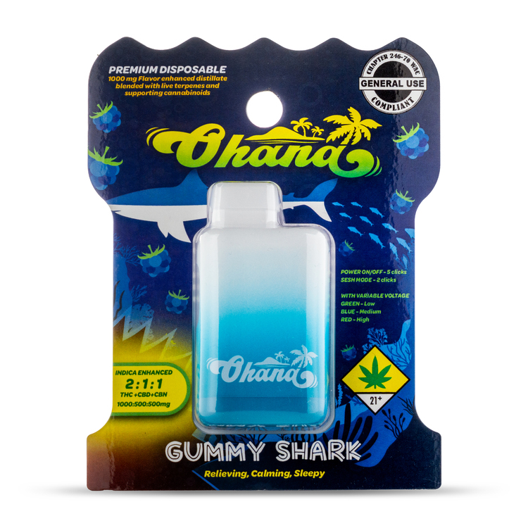 2g Gummy Shark Cartridge Disposable 2:1:1 CBD CBN