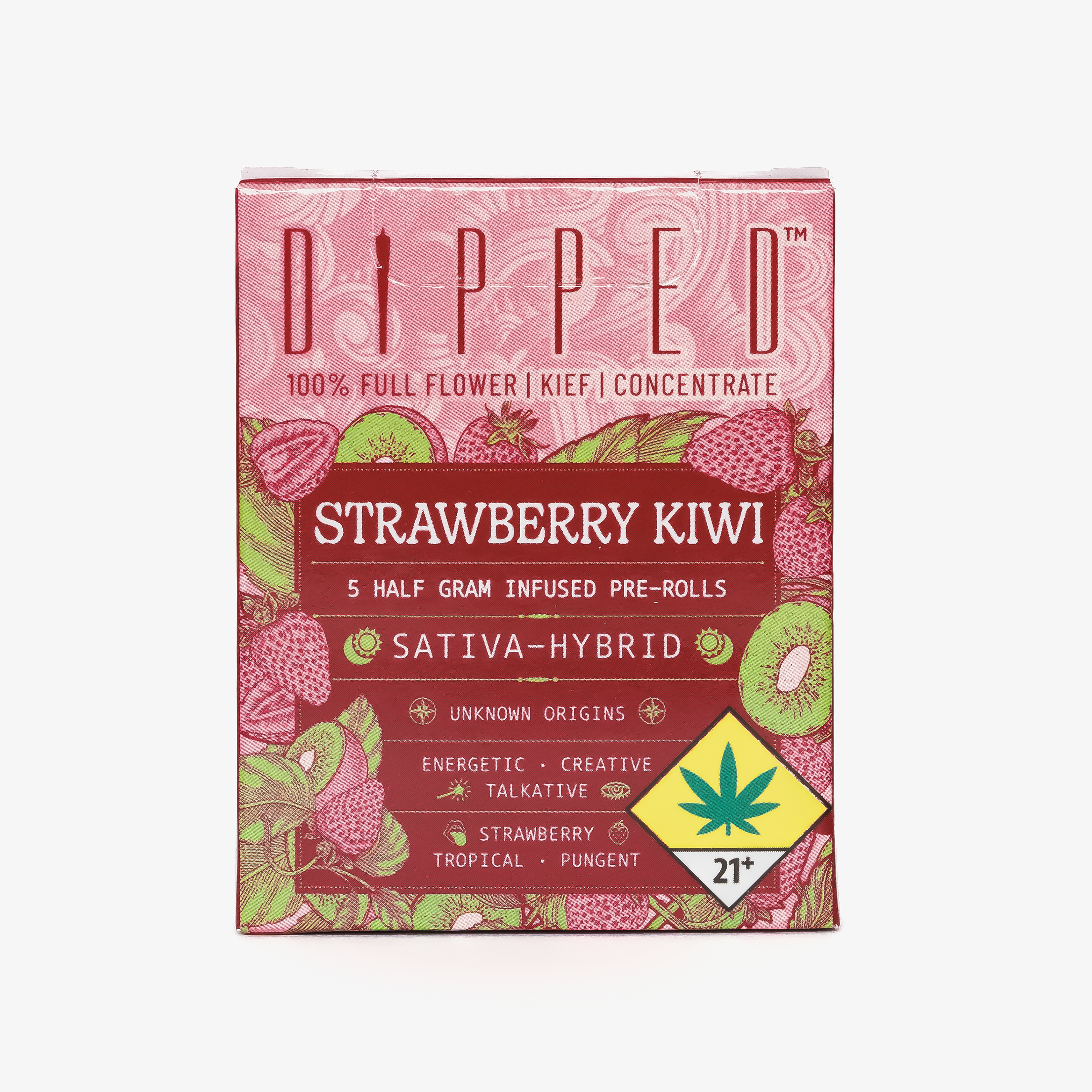 Infused Preroll Pack Strawberry Kiwi - Dipped | Central District
