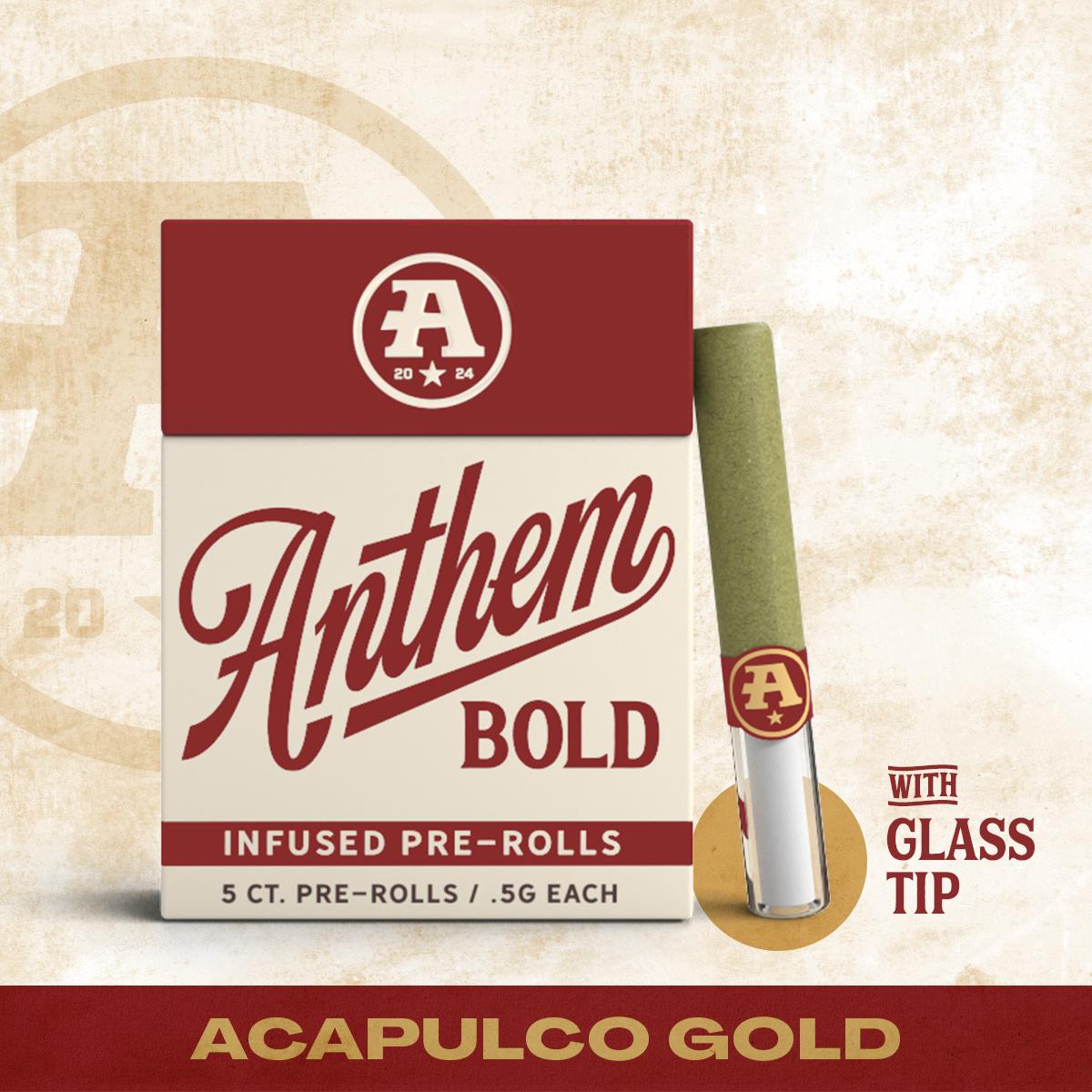 Anthem | Glass Tip | Infused | Acapulco Gold | 5pk