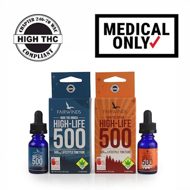Fairwinds Liquid Edible High-Life Tincture Sativa@500mg