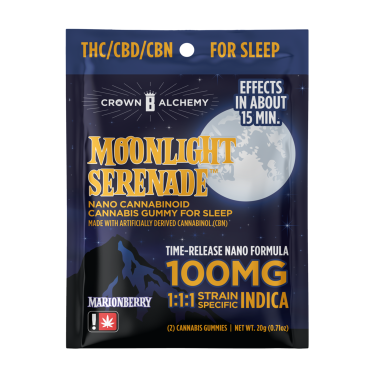 Moonlight Serenade Marionberry - 1:1:1 (THC:CBN:CBG) - Edible (Gummy) - Crown B Alchemy