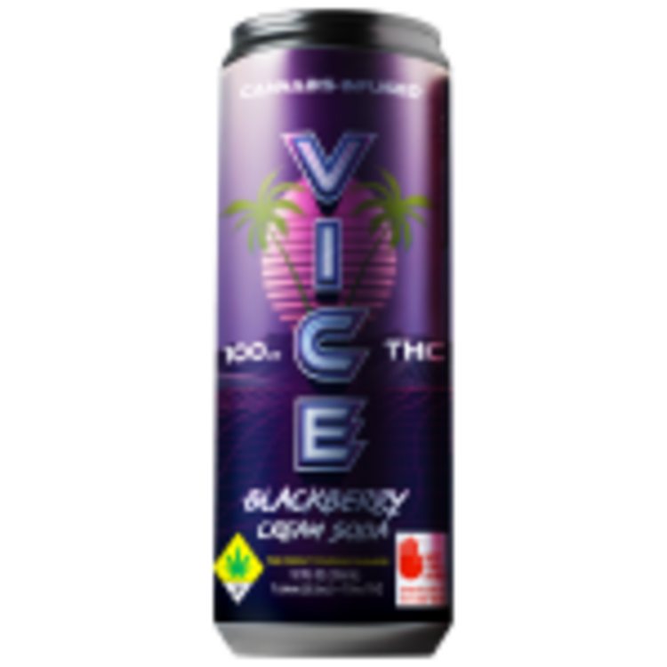 VICE Blackberry Cream 1:1 THC:CBD soda w/ 5mg CBN 205mg total