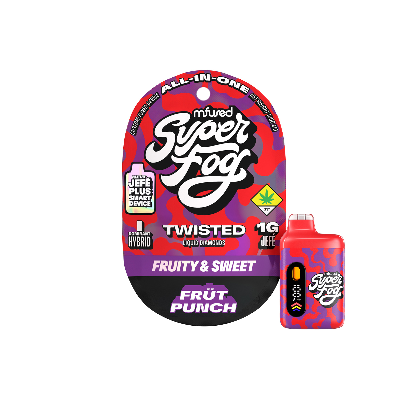 Frut Punch Super Fog Twisted Disposable | Mfused - 1g, Vapes - Lux