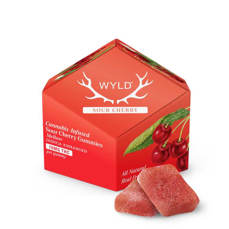 100mg Sour Cherry Soft Candies Wyld