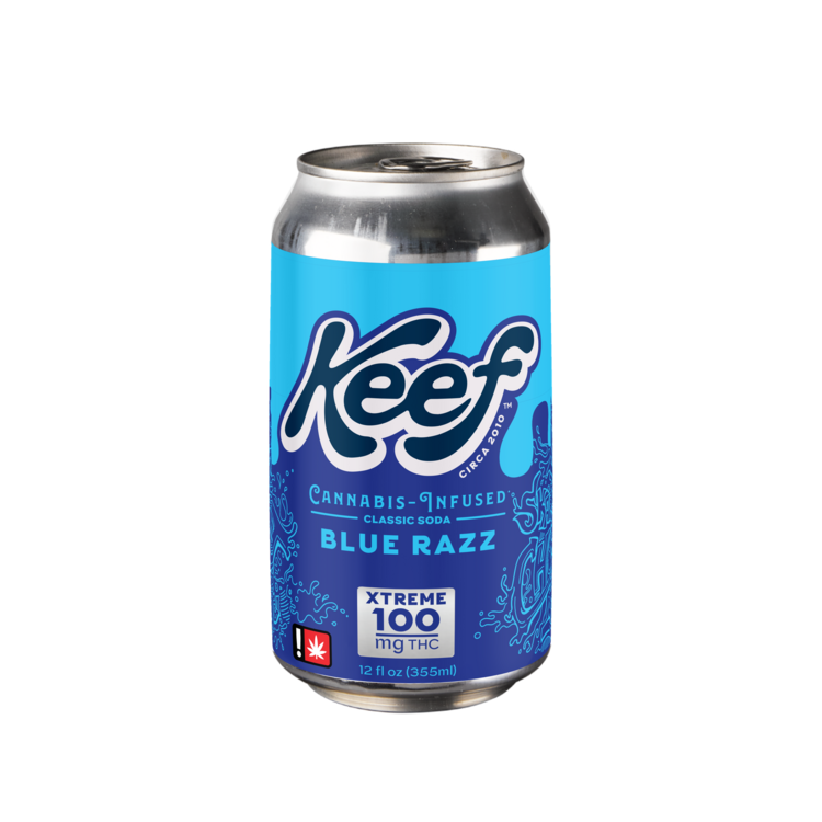 Blue Razz 12 oz - Edible (Soda) - Keef Classic