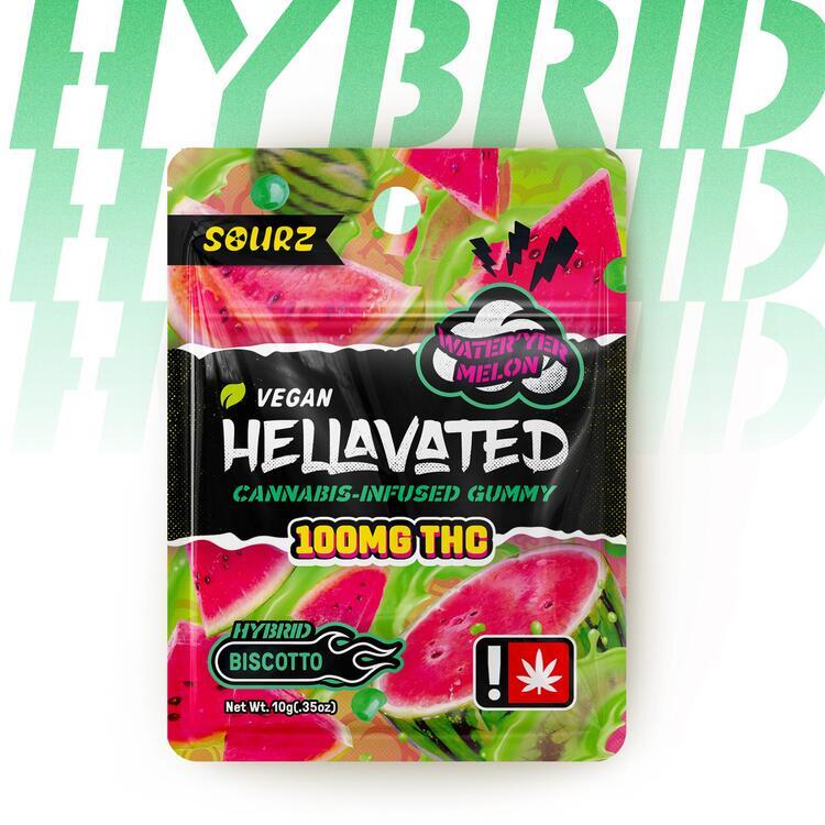 Biscotto - Sour Water'yer Melon - Hybrid - Edible (Gummy) - Hellavated