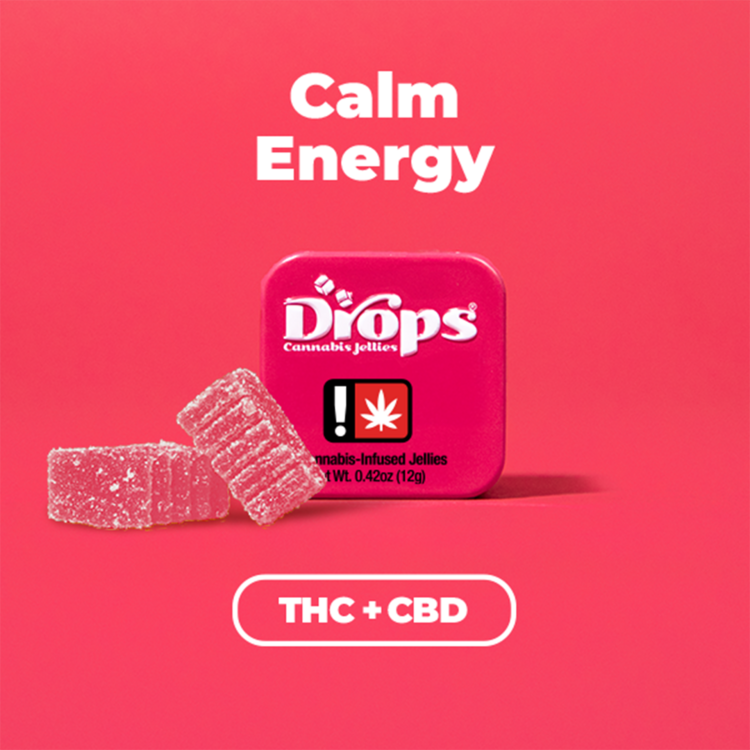 Raspberry [Calm Energy] - Sativa - (Gummy 2-Piece) - Drops