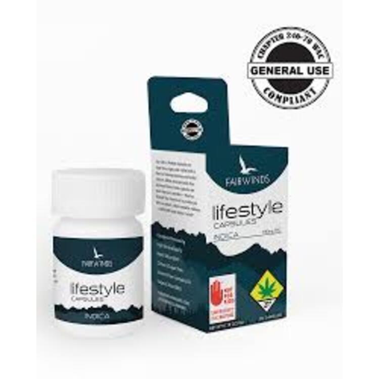 Fairwinds Solid Edible Lifestyle Capsules Indica 100mg