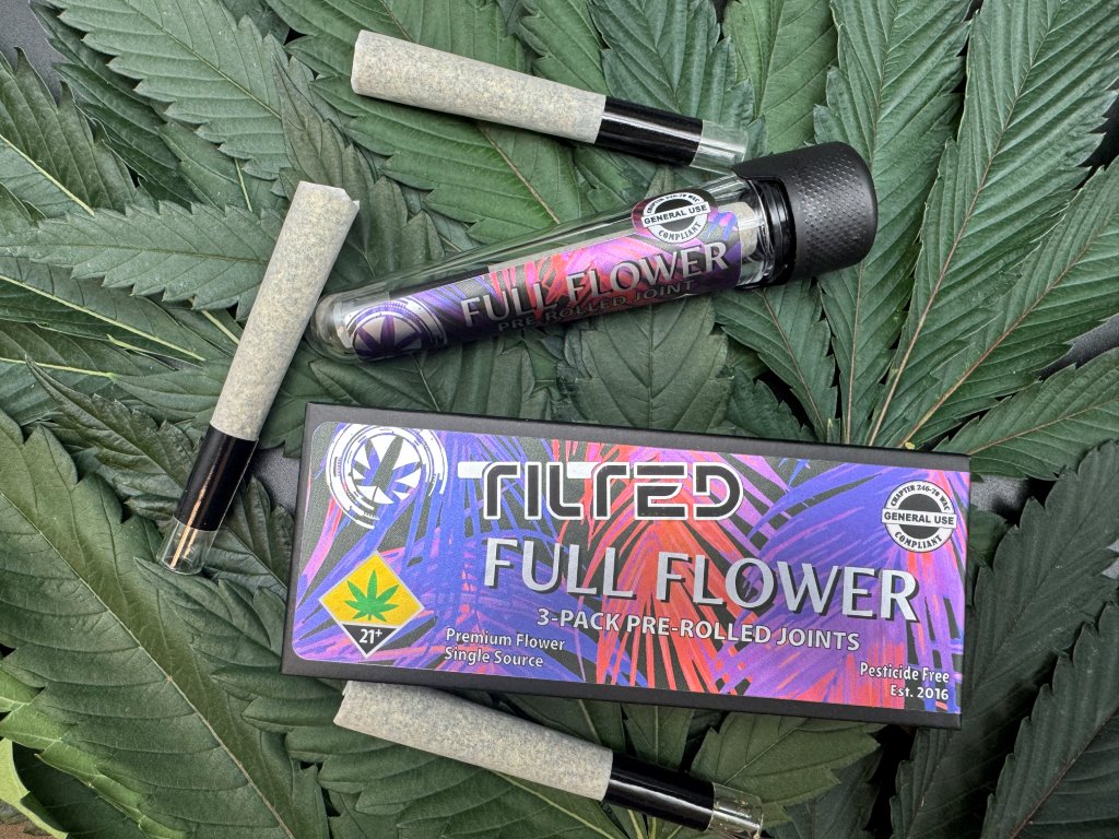 Tilted - Hash Burger Glass Tip Full Flower Joints 2pk
