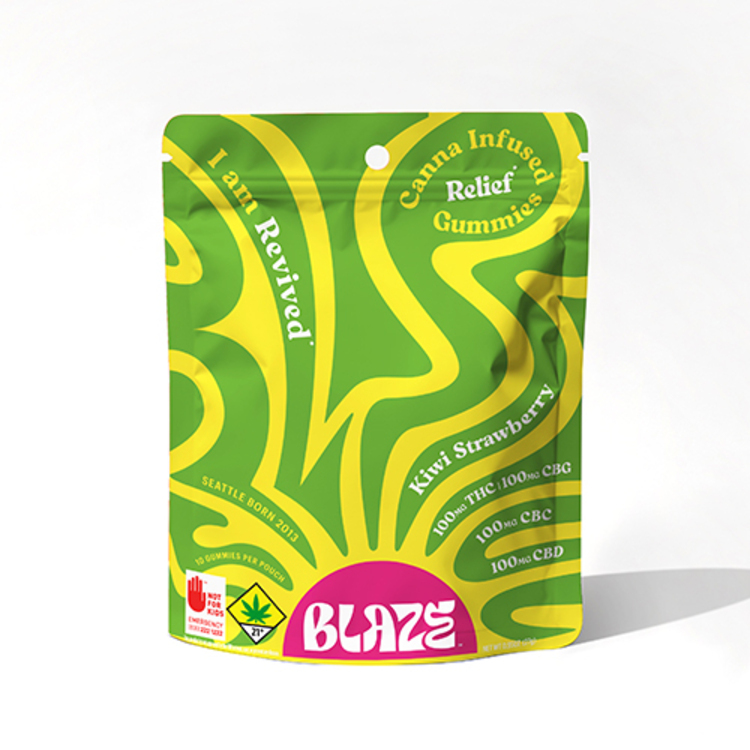 BLAZED GUMMIES: KIWI STRAWBERRY - 10 PK (EDIBLE)