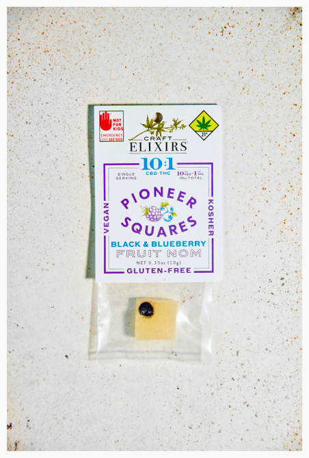 Craft Elixirs - Pioneer Squares - CBD Black and Blueberry 10:1 Single