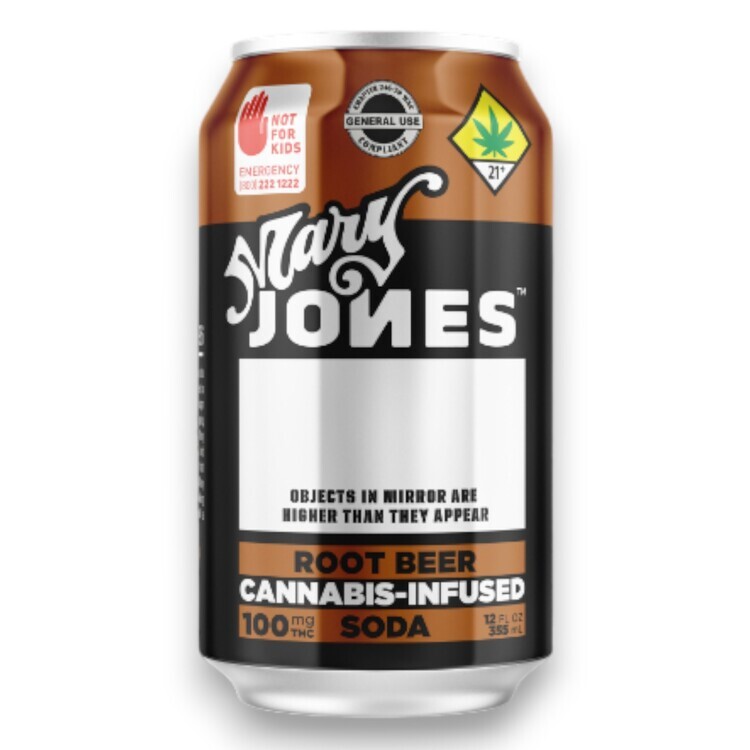 Root Beer 100mg Soda (Mary Jones)