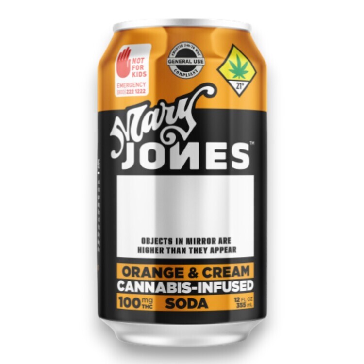 Orange & Cream 100mg Soda (Mary Jones)