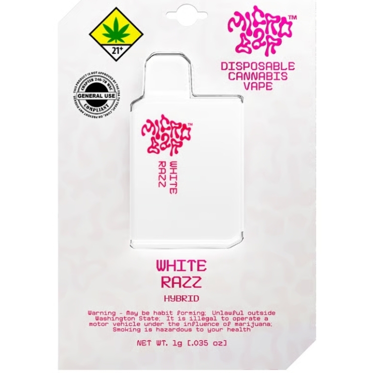 MICRO BAR WHITE RAZZ 1G DISPOSABLE CARTRIDGE
