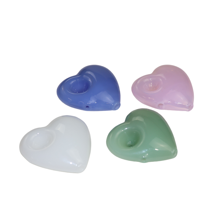 SIREEL: HEART PEBBLE HAND PIPE - ($15)