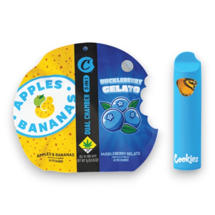 Apples & Bananas X Huckleberry Gelato - Dual Chamber Disposable Cartridge