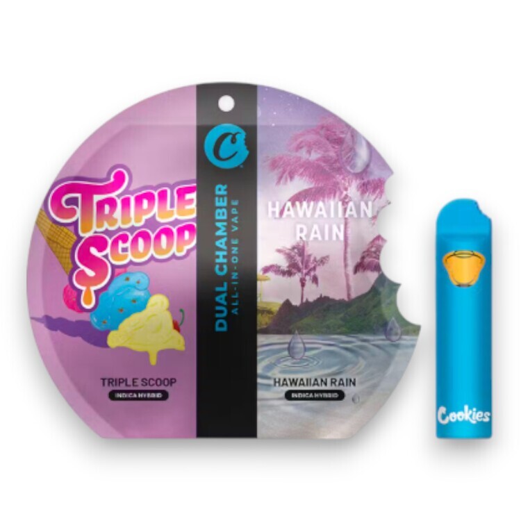 Triple Scoop x Hawaiian Rain - Dual Chamber Disposable Cartridge