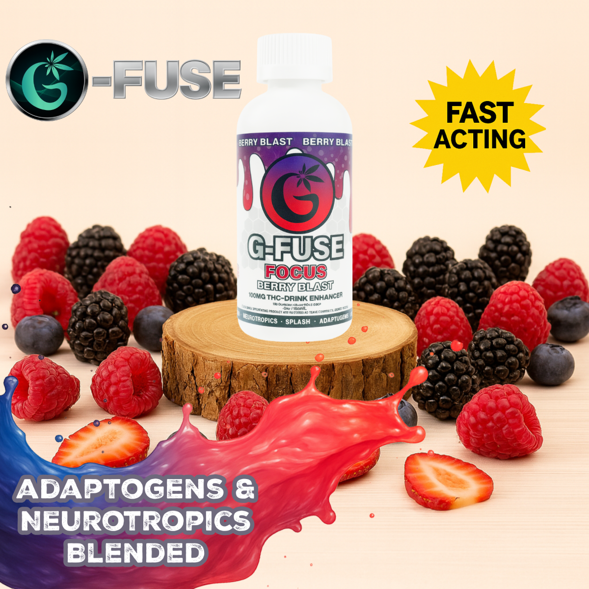 G-Fuse | Focus Berry Blast | 100mg/4oz