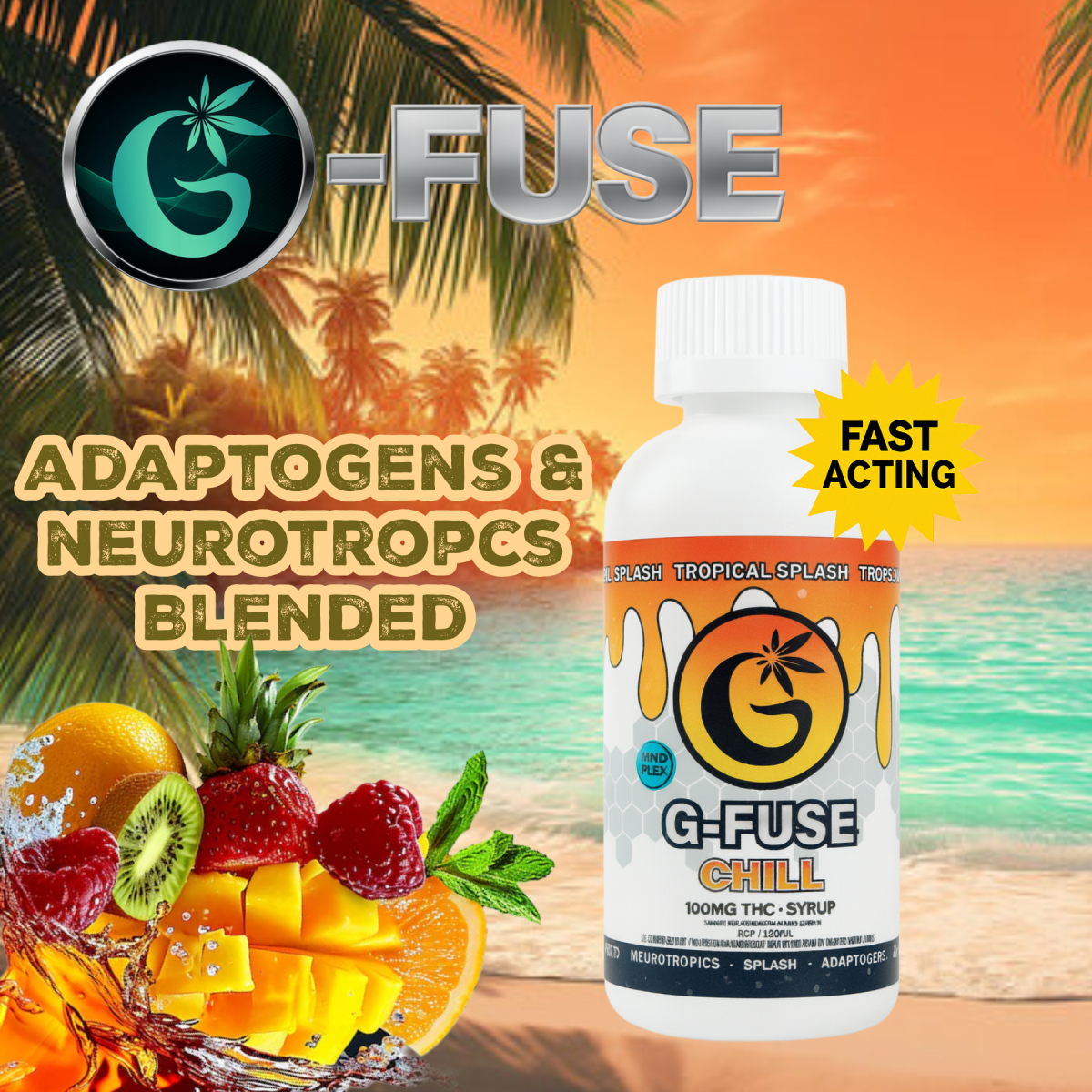 G-Fuse | Chill Tropical Splash | 100mg/4oz