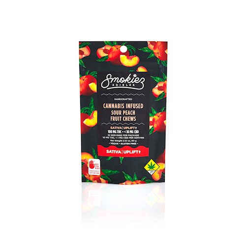 PNC:: Smokiez - Peach Sour Sativa - Fruit Chews | 10pk