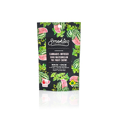 PNC:: Smokiez - Watermelon Sour Hybrid - Fruit Chews | 10pk