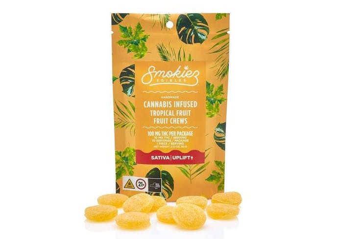 Smokiez | Gummies | Sour Tropical Fruit 1:1 THC:CBD | 100mg/10pk
