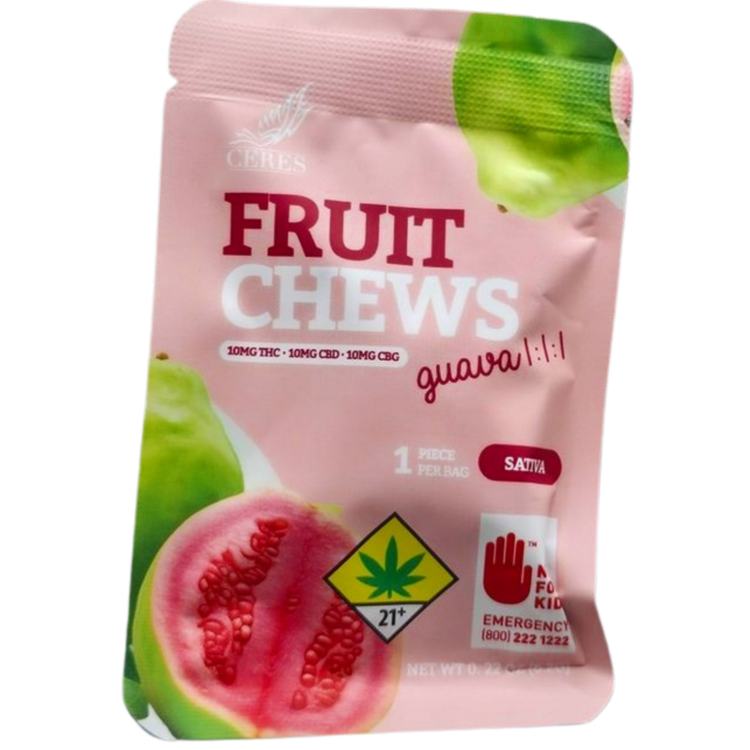 Ceres Fruit Chews Sativa Guava 1:1:1 Single 10mg
