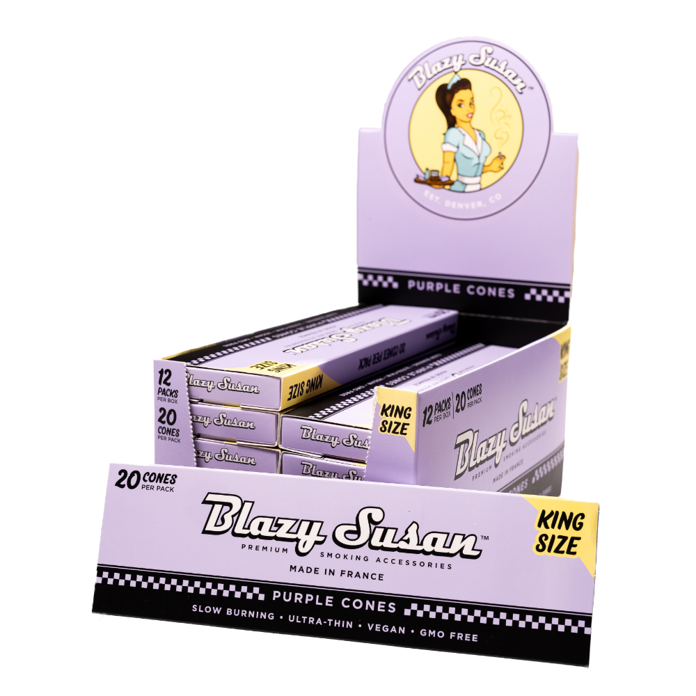 Blazy Susan | King Size Purple Cones | 20ct