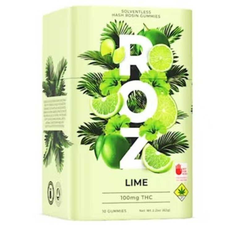 100mg Lime Soft Candies Hash Rosin