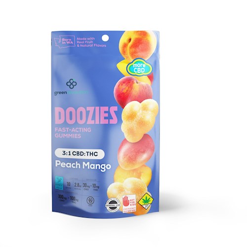 Nano Doozies - Peach Mango 3:1 ELEVATE 10 Pk (80g) (300mg CBD;100mg THC)