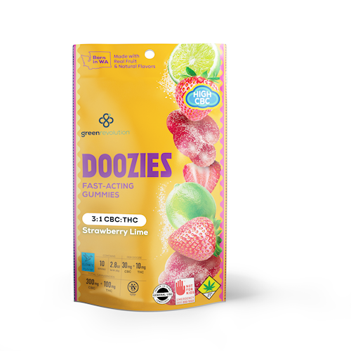 Nano Doozies - Strawberry Lime 3:1 ELEVATE 10 Pk (80g) (300mg CBC;100mg THC)