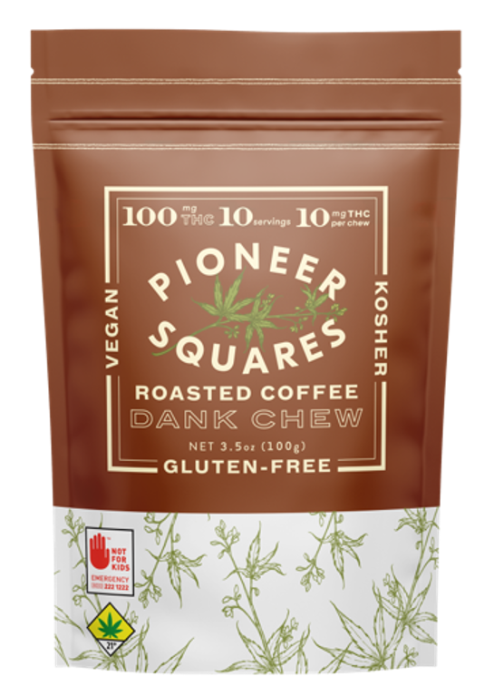 Pioneer Roasted Coffee Chew 10pack 100mgTHC - Mixed - 100g