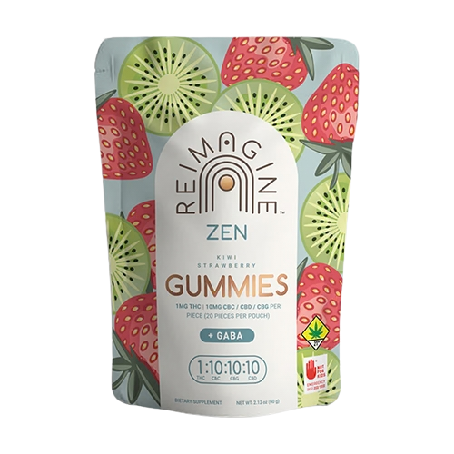 REIMAGINE Gummy - (Zen) Kiwi Strawberry 10:10:10:1 CBC:CBG:CBD:THC 31mg