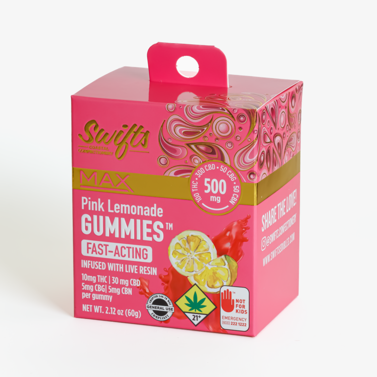 CBD 3:1 MAX Pink Lemonade Gummies - 50mg