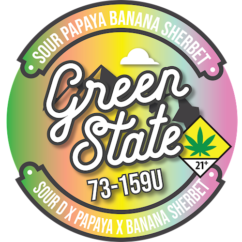 Green State | Hash Rosin - Sour Papaya Banana Sherbet - 1g