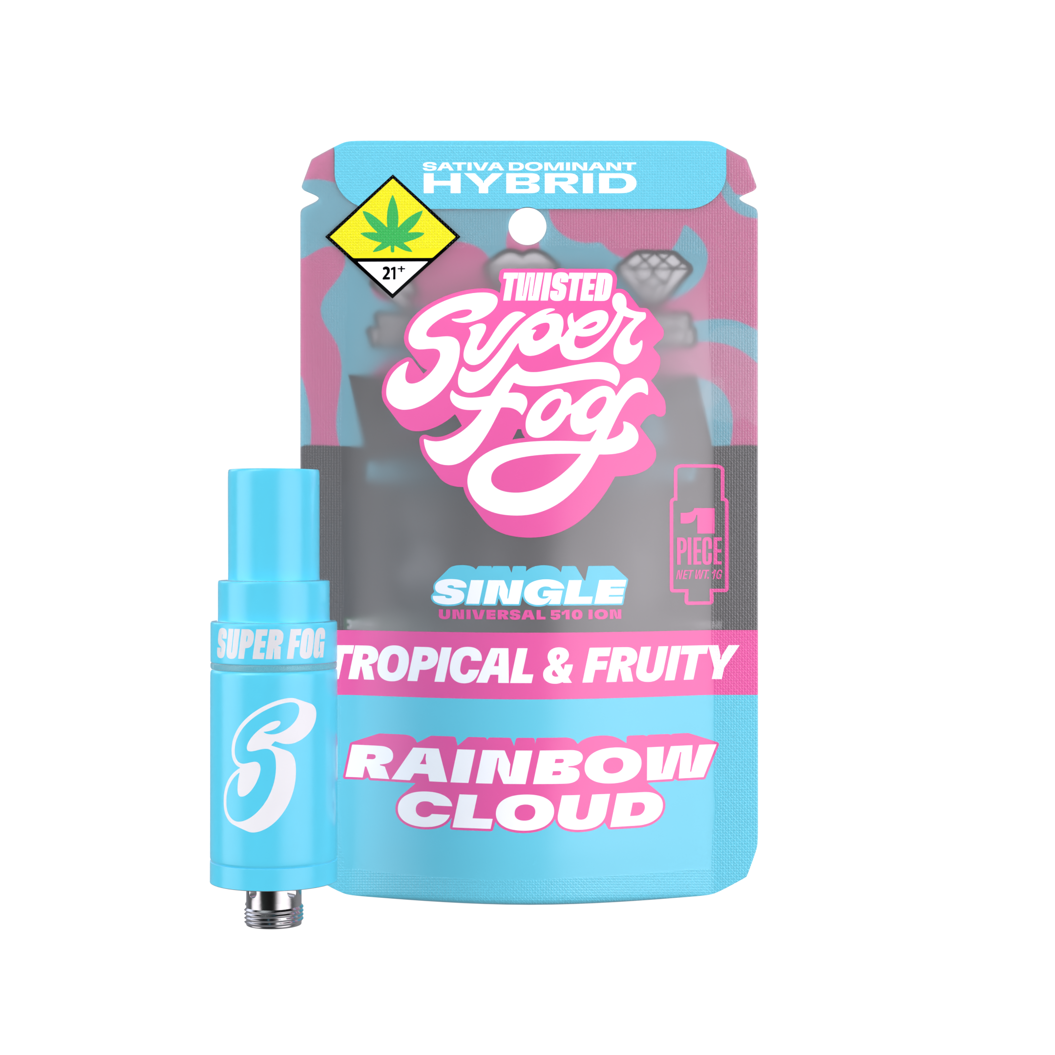 Ion Cartridge Rainbow Cloud (H) Twisted - Super Fog