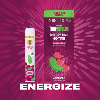 Incredibles | Disposable | Cherry-Lime Go-Time (14:1:1 THC:CBD:THCV) | 1g