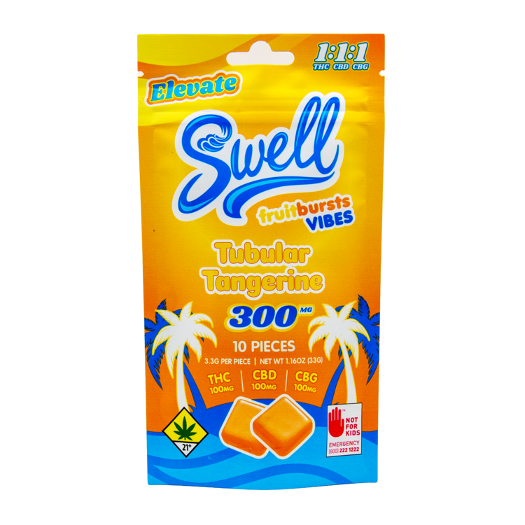 Edible 1:1:1 THC:CBD:CBG Tubular Tangerine 1.75 oz