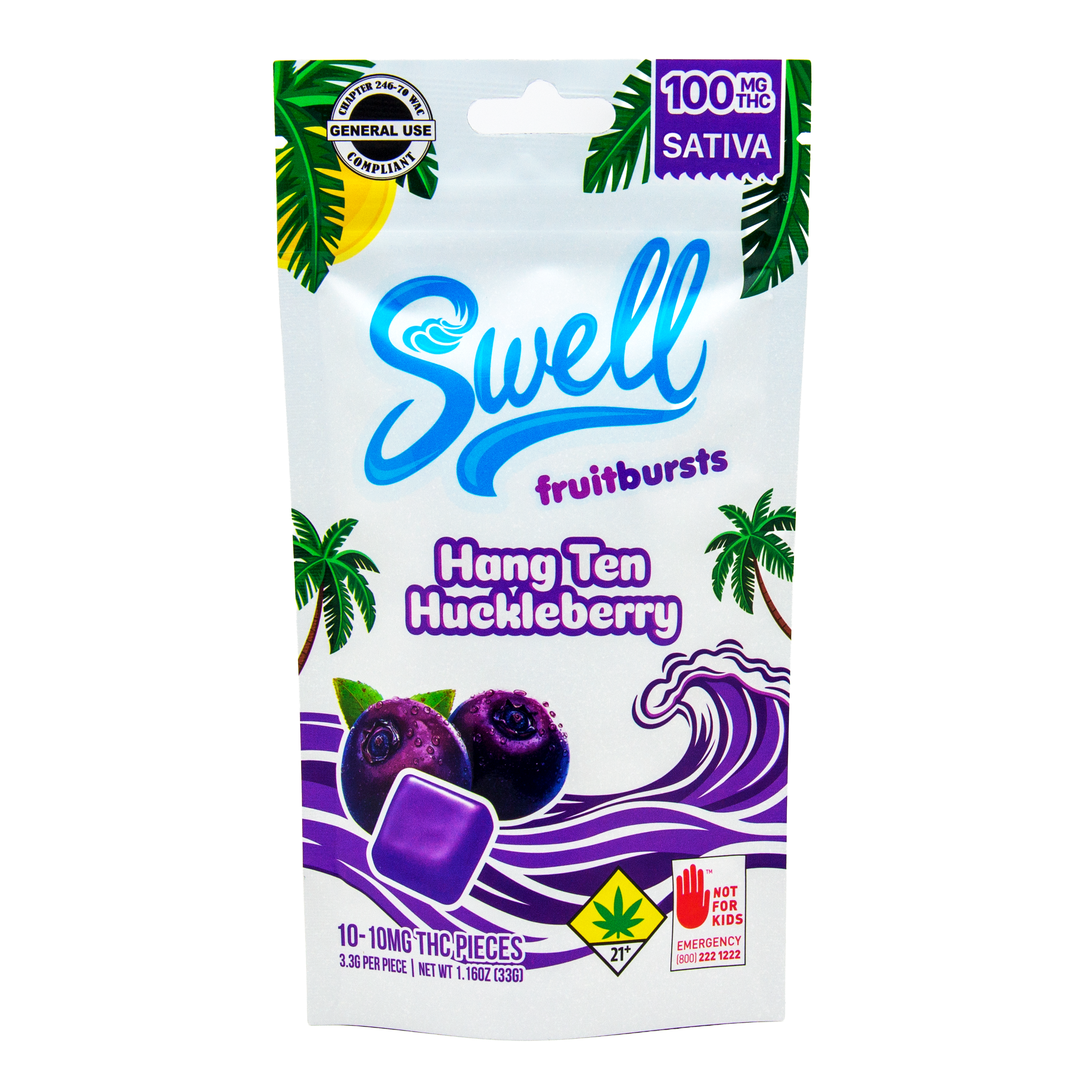 Edible Sativa Hang Ten Huckleberry