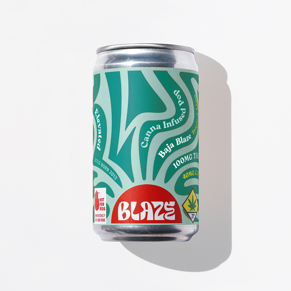 CQ:: Baja Blaze Tropical Lime + 40Mg Caffeine Soda 6oz