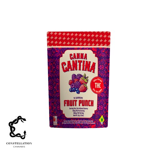 Cantina Gummies Fruit Punch 10 Pack 100mg