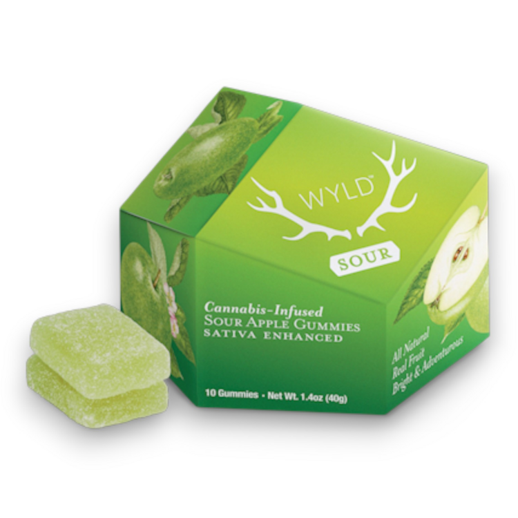 Sour Apple Sativa Enhanced Gummies | 10-pack
