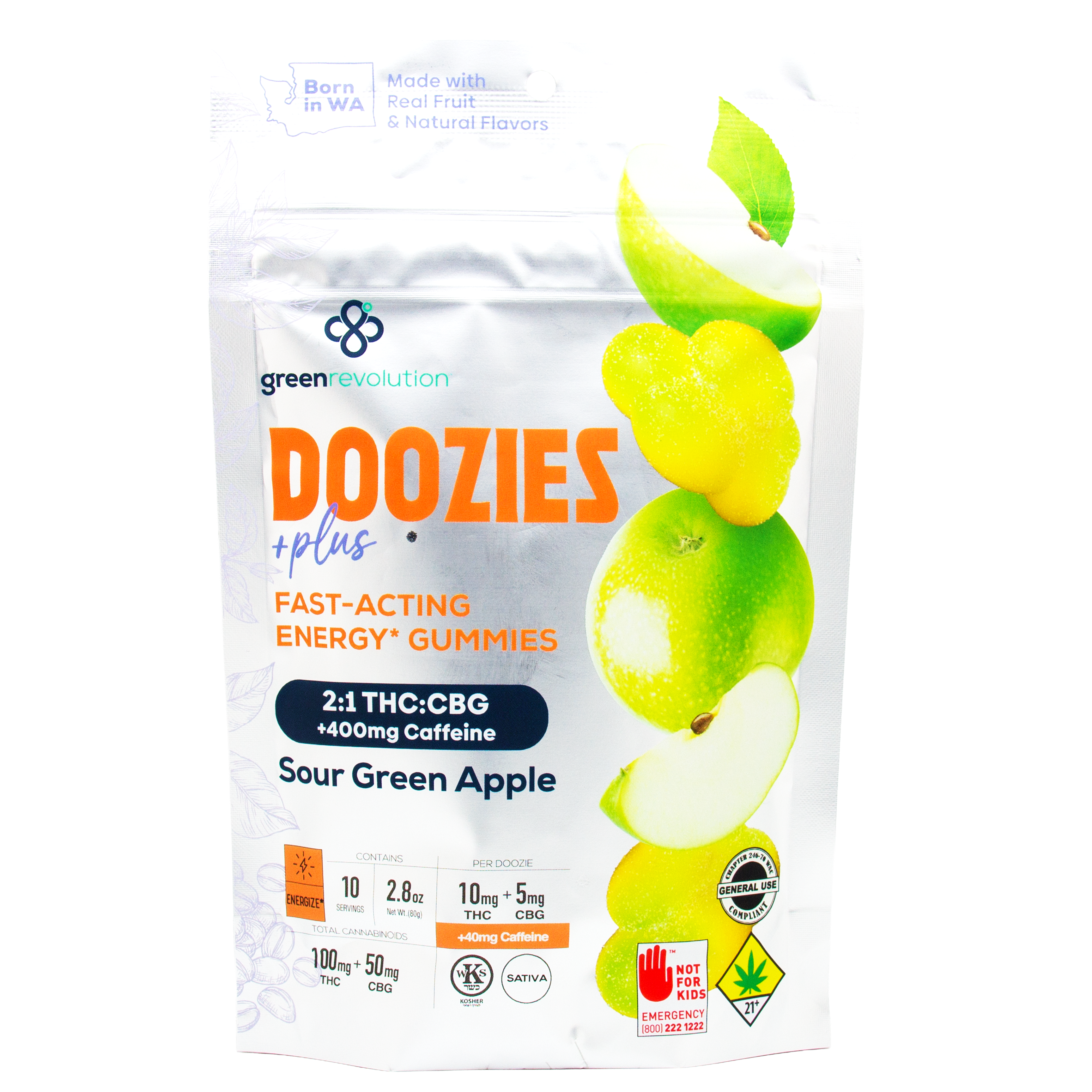 Doozies PLUS - Green Apple 2:1 CBG 10pk