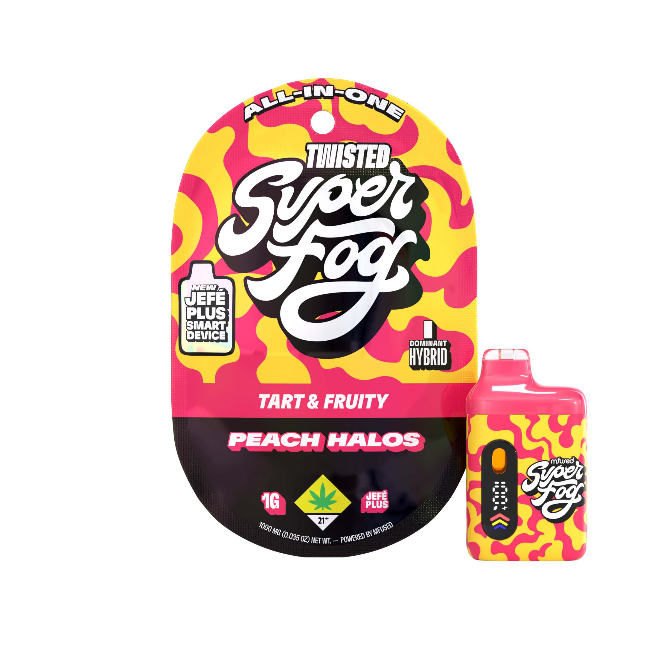 Peach Halos Super Fog Twisted Disposable | Mfused - 1g, Vapes