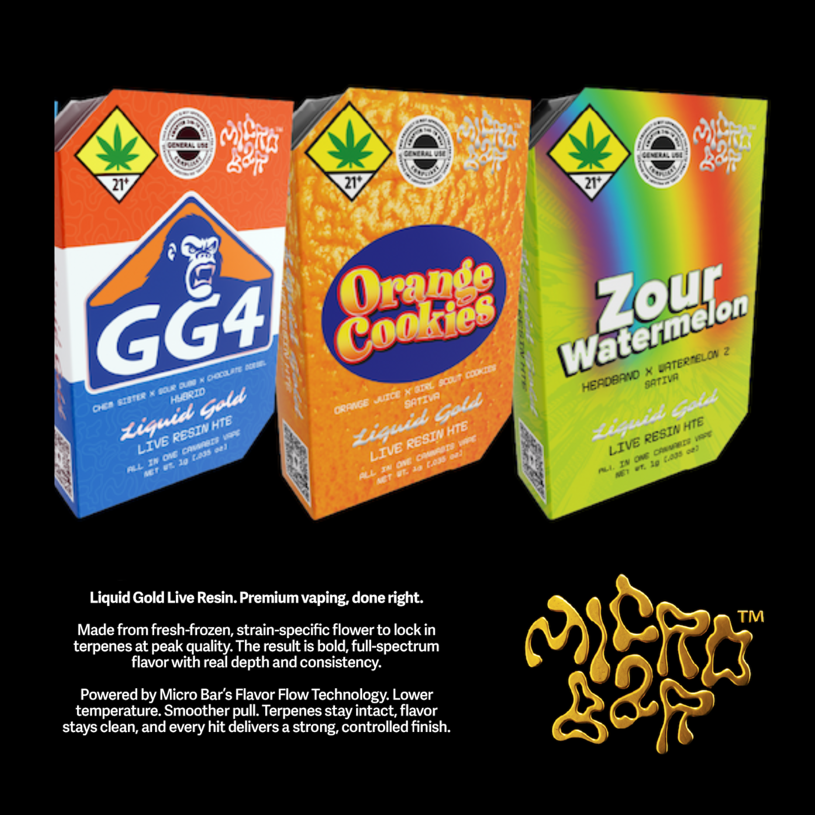 Micro Bar - Orange Cookies Liquid Gold Disposable