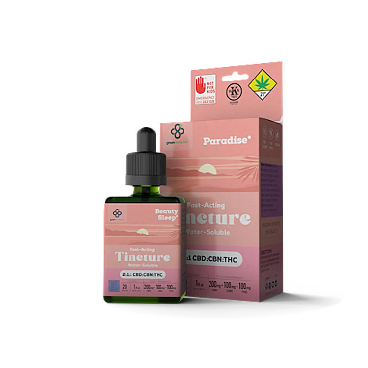 Green Revolution - Paradise 2:1:1 Tincture (200mg CBD;100mg THC;100mg CBN) - 0.96 Oz