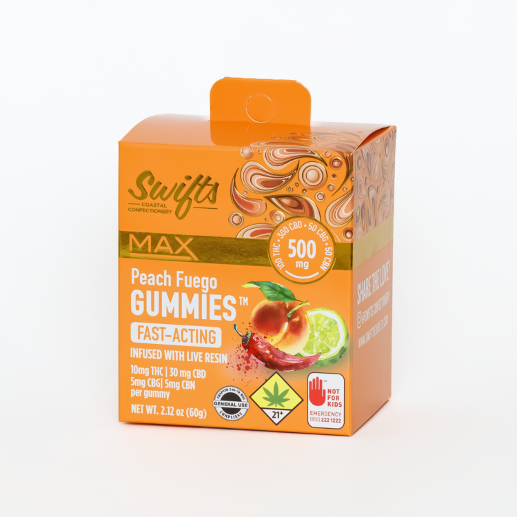 Edible Gummies MAX Peach Fuego